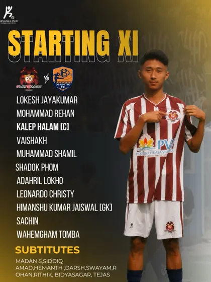 Ready for battle. Our starting XI announcement for the C-Division match against DB United FC.