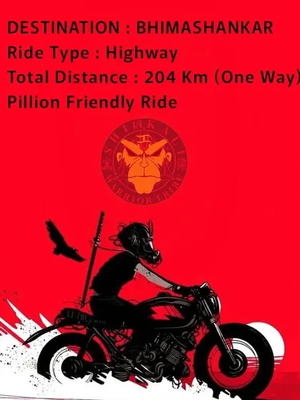 An example of one of our ride plans. We go to destinations like Bhimashankar, combining highway riding with our training philosophy.