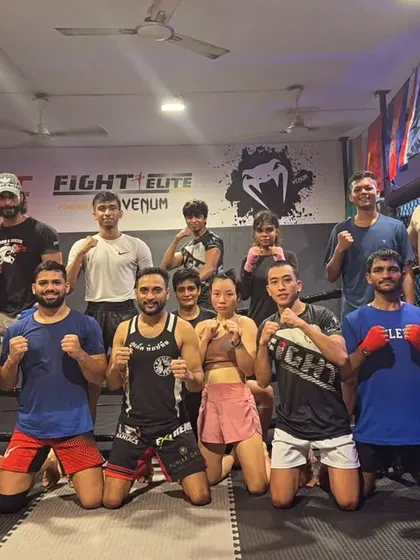 All smiles after a hard sparring session. Moments before, these fighters were pushing each other to the limit, a testament to the respect and camaraderie we build in our gym.