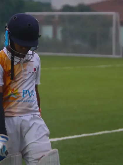 A young player from our U10 team walks off the field, gaining valuable experience during a practice match.