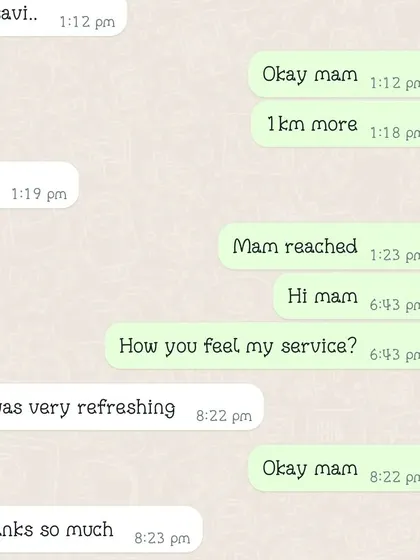 I always check in with my clients after a treatment to ask for their feedback. It makes me happy to know they feel refreshed and satisfied with the service.