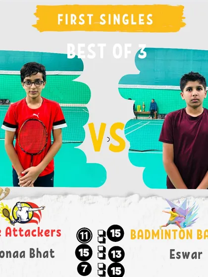 A thrilling First Singles match from Day 1, setting the tone for the tournament.