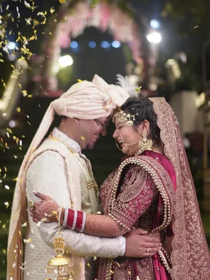 A universe of joy captured in a shower of confetti. This is the moment when everything else fades away, and all that is left is the two of you, starting your forever.