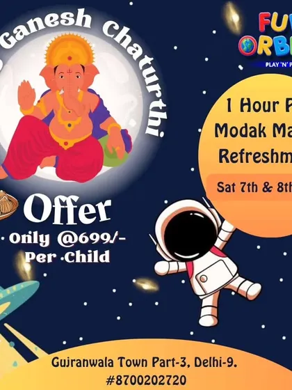 Celebrating Ganesh Chaturthi with a fun-filled offer. This package included playtime, a chocolate modak-making activity, and refreshments.