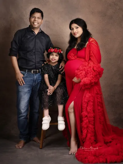 A picture-perfect family of three, soon to be four! Including older children in the maternity shoot makes them feel part of the special journey.