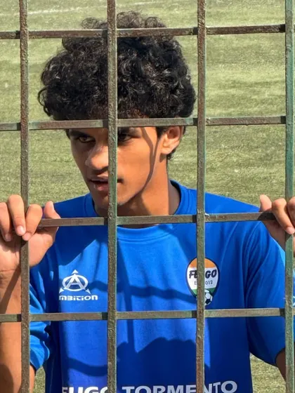 A moment of quiet focus from one of our players before a First Division match.