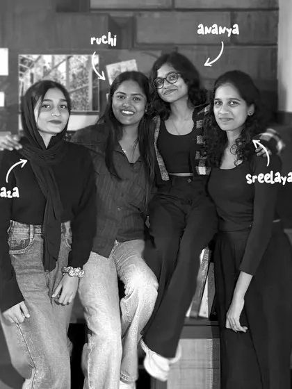 Our all-girls, all-dancers, all-Malayali intern gang! Shaza, Ruchi, Ananya, and Sreelaya bring a unique blend of personalities to the studio.