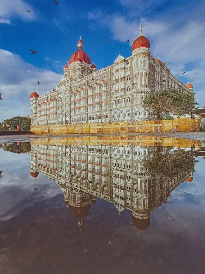 Mumbai isn’t just a city, it’s a reflection of dreams. This shot of the Taj Mahal Palace mirrored in a monsoon puddle captures the grandeur and the magic I see in this city.