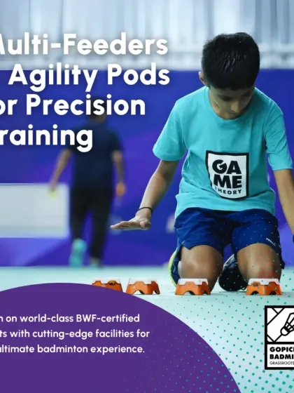 We train with the best tech. Multi feeders for consistent shot practice and agility pods for lightning fast footwork help our players develop precision and speed on our BWF certified courts.