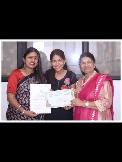 A proud moment with another advanced course graduate. She is now ready to take on any intricate bridal design.