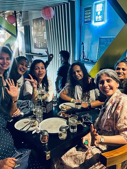 A table full of smiles and good energy. We love it when our guests, like these amazing ladies from IIM Bangalore, bring the house down.