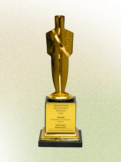 We are proud recipients of the Exhibition Excellence Award for "Excellence in Essential Services." This award recognizes our work at landmark gatherings like the India Mobile Congress 2024.