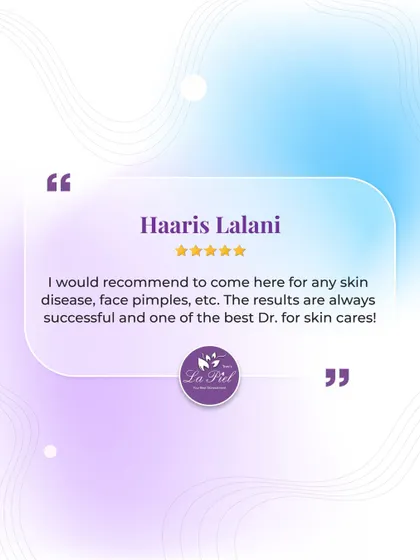 "The results are always successful." We are so thankful for this wonderful review. Your trust in our ability to treat skin diseases and face pimples inspires our team every day.