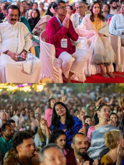 The diverse faces of our global family during Maha Shivratri. People from all cultures and backgrounds come together, united in their quest for inner peace and joy.