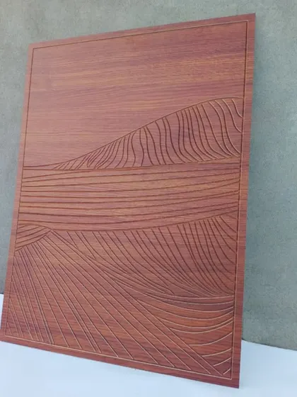 A single panel from the minimalist mountain set, showcasing the elegant simplicity of the design.