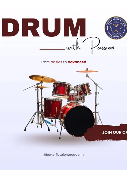 Our drum classes take students from the absolute basics to advanced techniques. We foster a passionate learning environment where every student can find their beat.