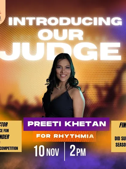 Thrilled to be an esteemed judge for the Rhythmia '24 dance competition. It's always an honor to witness and encourage new talent.