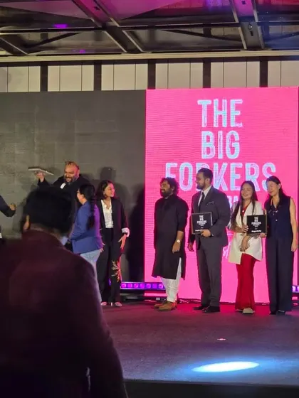 Our team on stage receiving The Big Forkers 2024 award. This achievement would not have been possible without our dedicated team and loyal customers.
