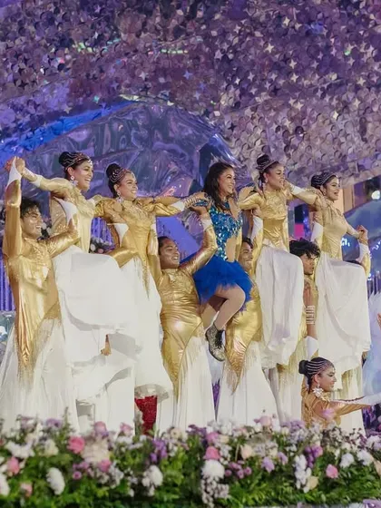 A perfectly synchronized group performance that adds a layer of professionalism and spectacle to the sangeet night.