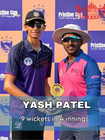 Yash Patel recognized for his excellent bowling, taking 9 wickets in just 4 innings.