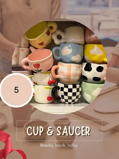 You can also make a custom cup and saucer set in our workshops, perfect for your morning chai or as a gift.