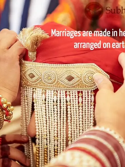 A groom's turban, or safa, is adjusted by his family, a significant ritual before the wedding ceremony. We recognize the importance of these traditions in the families we work with.