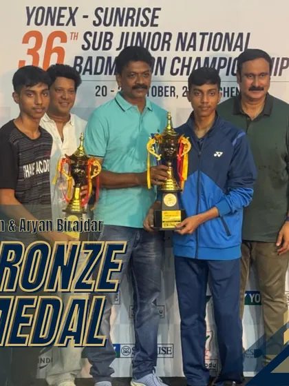 Arjun and Aryan Birajdar with their bronze medals at the 36th Sub Junior Nationals in Chennai. Our junior program consistently produces national-level medalists.