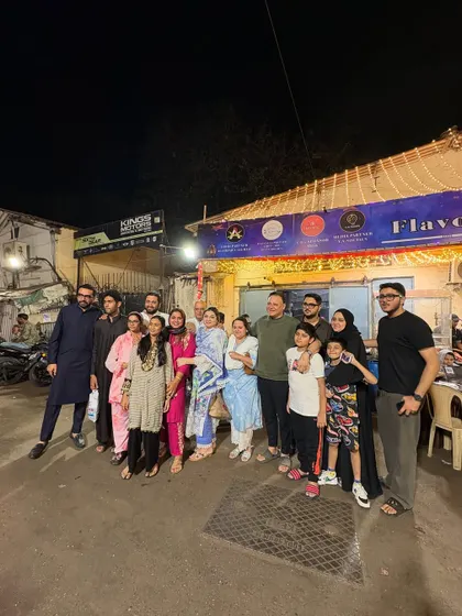 Nothing makes us happier than seeing big smiles on our guests' faces. A family enjoying their time at our Ramadan food festival.