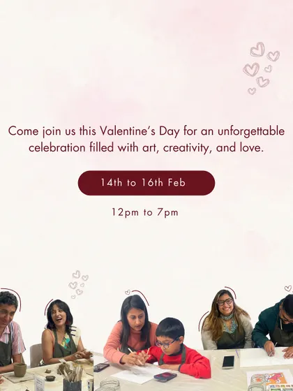 Our Valentine's Day celebration, inviting couples, friends, and family to join us for a memorable day of art and love.