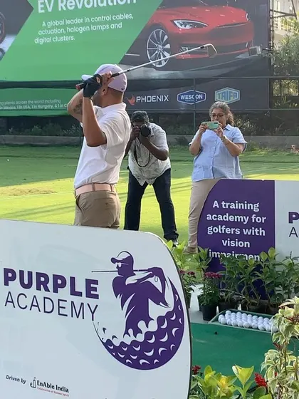 A proud moment during the launch of the Purple Academy, a training academy for golfers with vision impairment. It's a huge step forward in making golf truly inclusive.
