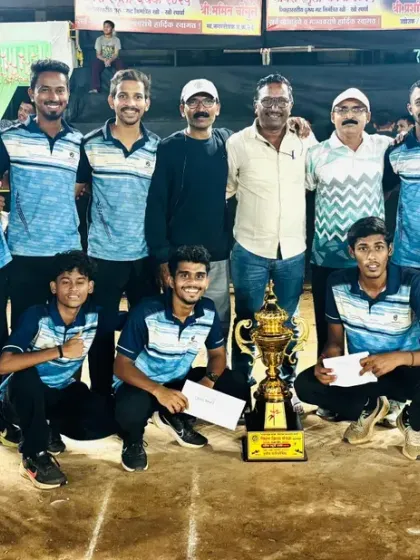 Our men's team celebrating their 2nd Runner-Up position at the Manish and Bhavesh Smruti Chasak, a state-level Kho-Kho tournament. Every trophy is a story of our hard work and unity.