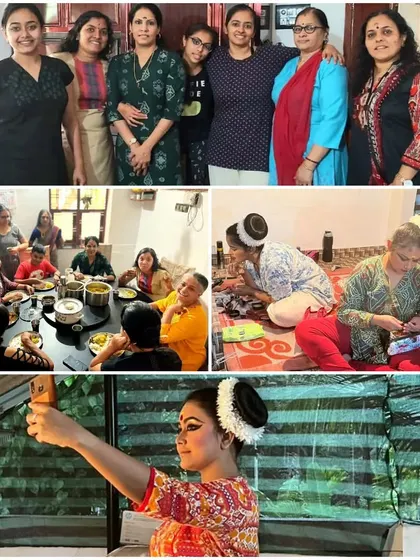 A collage of memories: getting ready, sharing meals, and candid selfies. These are the moments that bind us together.