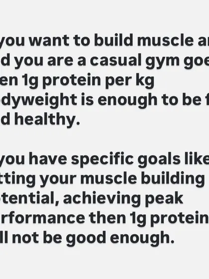 How much protein do you need? For a casual gym-goer, 1g per kg of bodyweight is enough to be fit and healthy. If you have specific goals to maximize muscle growth, you will need more.