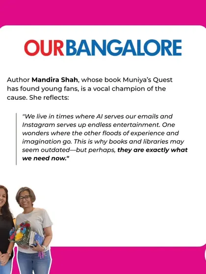 The article also featured a quote from author Mandira Shah, a vocal champion of our cause, on why libraries are more important than ever.