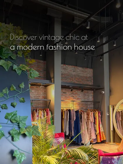 Discover vintage chic at a modern fashion house. My studio blends timeless elegance with contemporary flair for a unique shopping experience.