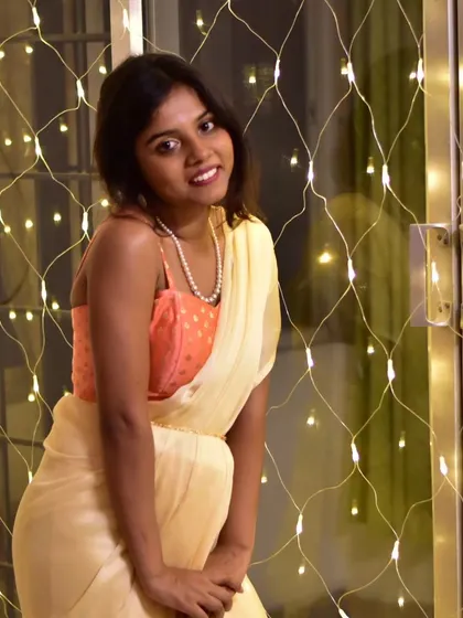 Posing in my Diwali outfit.