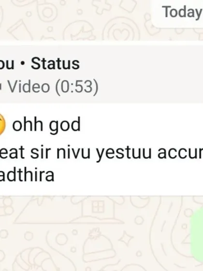 A simple but powerful reaction from a client after seeing one of my prediction videos. They express their amazement at the accuracy of my astrological analysis, saying "Great sir, you are so accurate."