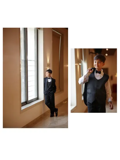 Capturing different looks during a single event. For his 10th birthday, Shreeyan had multiple outfits, and I made sure to get great portraits in each one, from a formal black suit to a classic white one.