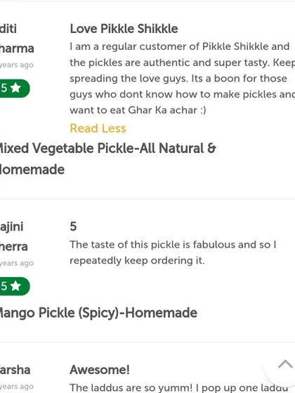 "Love Pikkle Shikkle... Its a boon for those guys who dont know how to make pickles and want to eat Ghar Ka achar." This is exactly why I started my business.