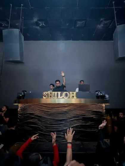 A view from the stage at Shiloh, with the crowd reaching for the music. It's a powerful connection.