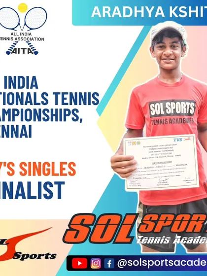 An awe-inspiring journey for 14-year-old Aradhya Kshitij, from unseeded to Boy's Singles Finalist at the prestigious U18 Nationals in Chennai.