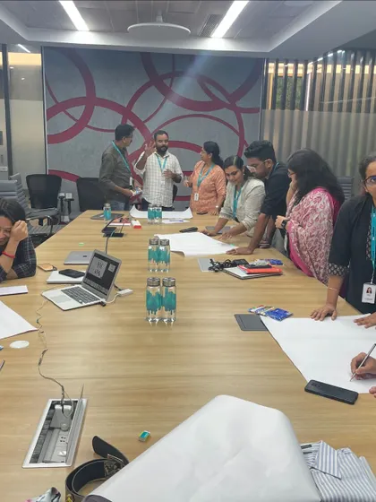 Participants collaborate on a group activity during a workshop. These exercises are designed to translate theoretical concepts of image management into practical, team-based application.