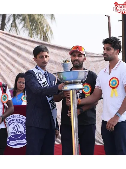 A moment of honor as the ceremonial torch is lit by our Head Boy, coaches, and chief guest Shashank Singh.