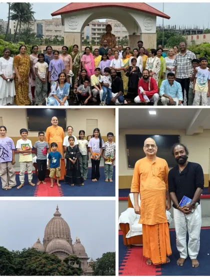 A collage of cherished moments from our spiritual retreat to Jagannath Puri. These images capture our visit to the Ramakrishna Mission, the joy of our community, and the serene atmosphere of the sacred sites we explored together.