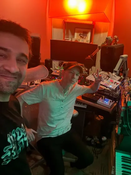 In the studio with Secret Cinema before our big B2B set at Awakenings Summer Festival. Years of friendship and a shared love for techno music led to this moment.