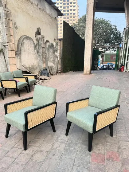 A pair of the chairs ready to be shipped.