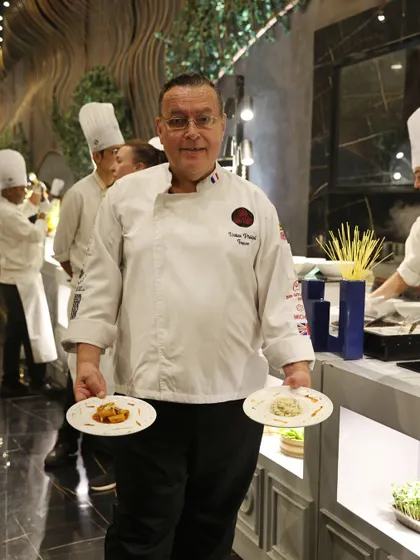 Our esteemed international chef proudly presents two freshly made pasta dishes. His expertise and passion are evident in every plate he creates, ensuring an authentic taste of Italy for your guests.