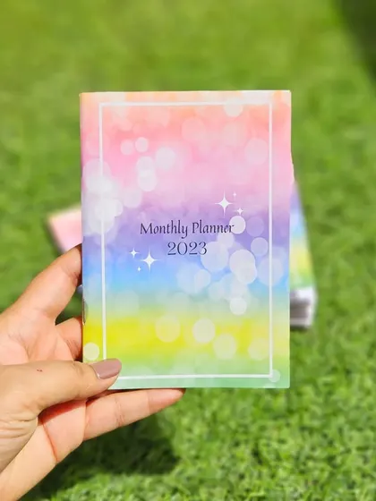 I'm excited to launch my new 2023 monthly pocket planner. It's super cute, designed entirely by me, and perfect for carrying with you to plan your months and track your goals.