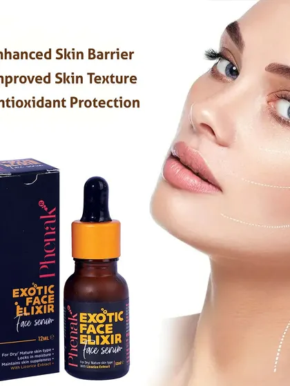 My Exotic Face Elixir is designed to deliver powerful results. This face serum works to enhance your skin's barrier, improve its texture for a smoother feel, and provide antioxidant protection against environmental stressors.