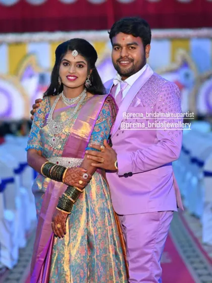 Another beautiful portrait of the couple at their reception.
